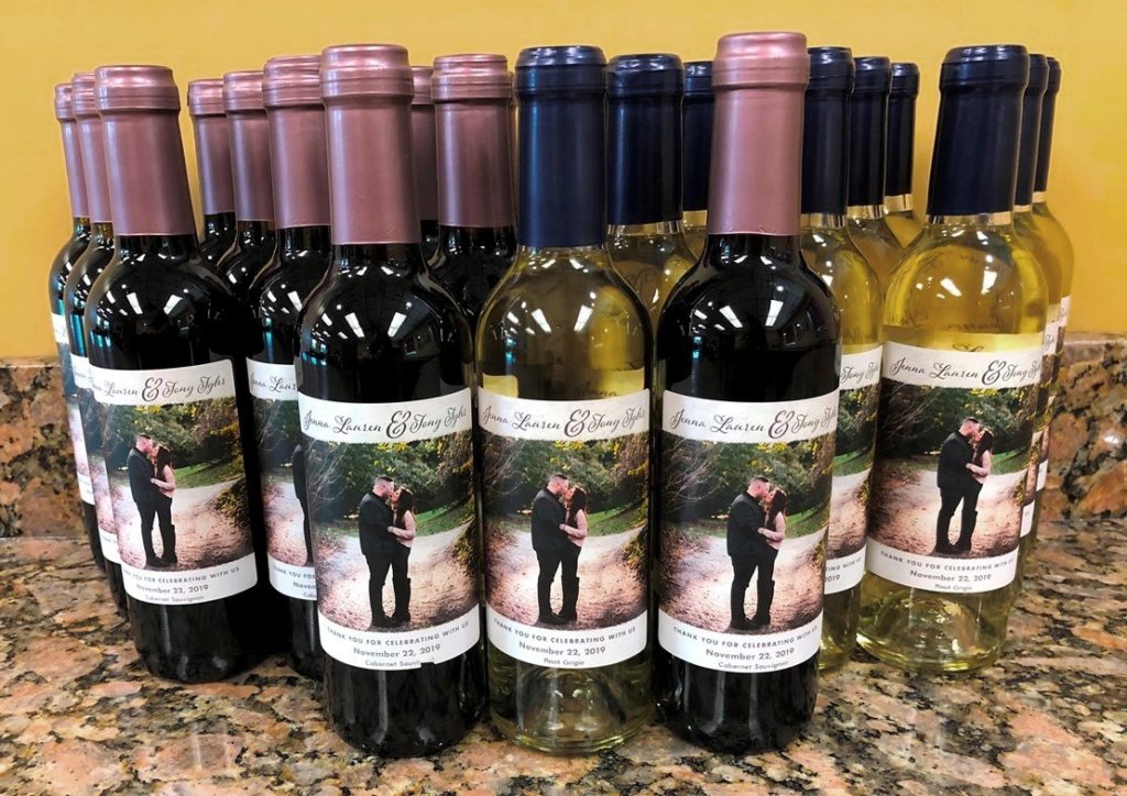 image of your own winery wine bottle wedding favors