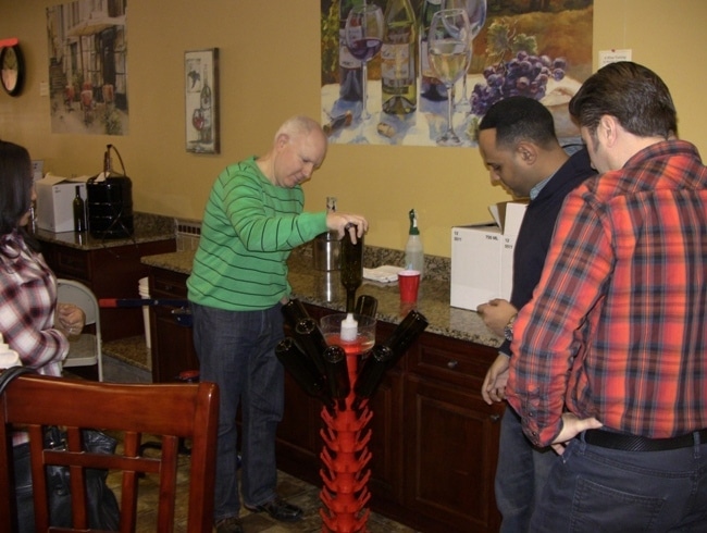 image of team building wine making