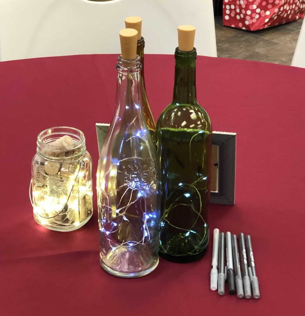 image of bridal shower table decoration at your own winery