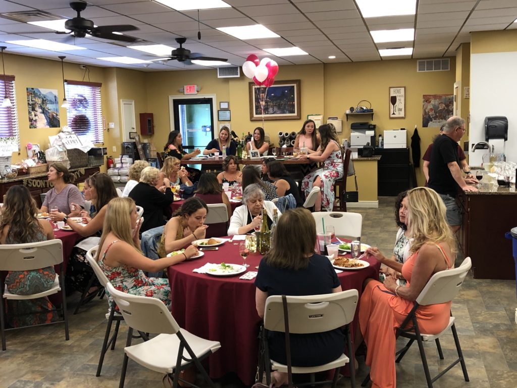 image of your own winery bridal shower guests enjoying their great food
