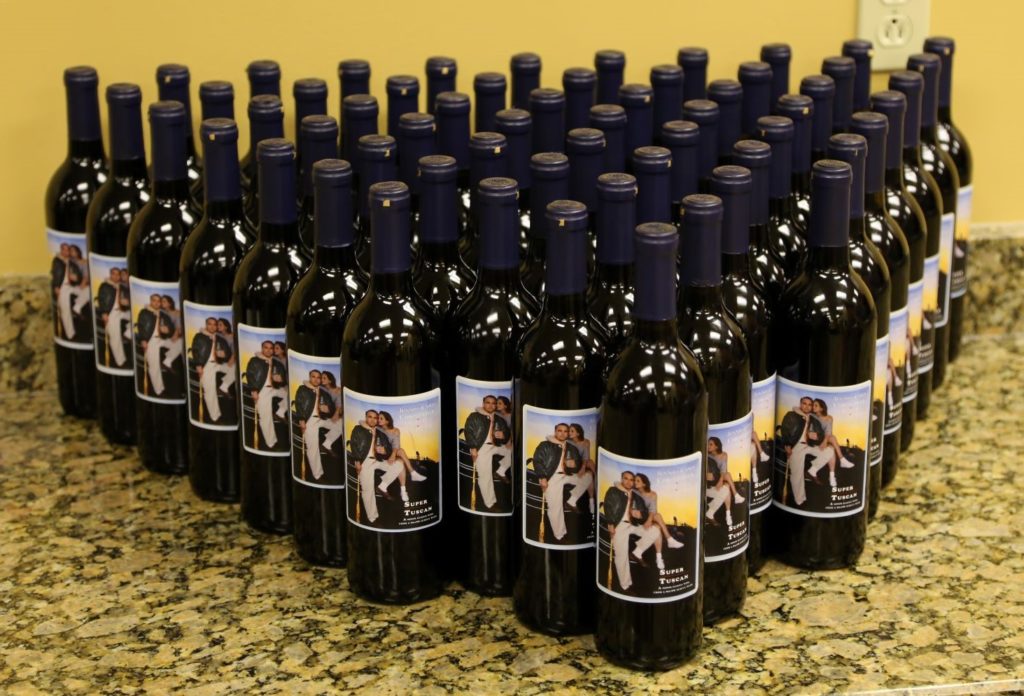 image of full size 750 ml wine bottle wedding favors from your own winery