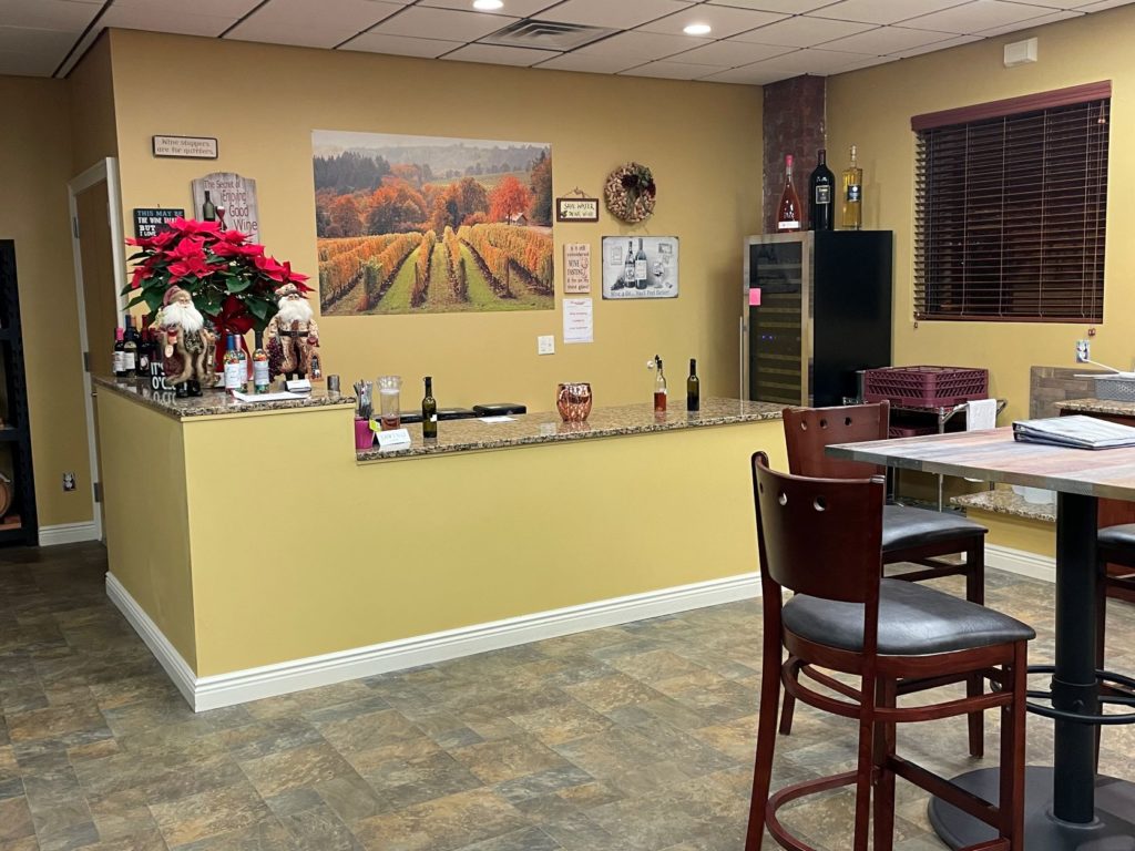 image of wine tasting bar at your own winery for start wine making business